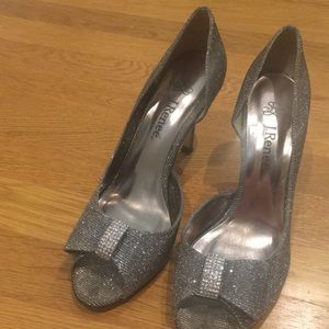 J.Reneé silver pumps.